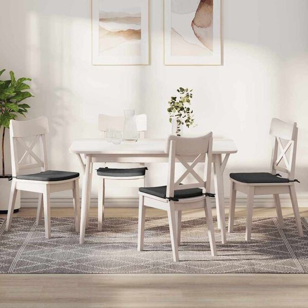 vidaXL Ülőpárnák 4 pcs Sötétszürke 40 x 40 x 3 cm Bársonyos szövet