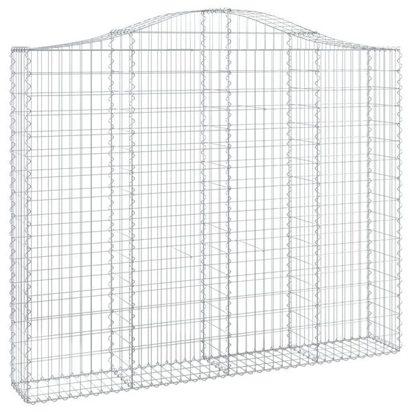 vidaXL 9 db íves horganyzott vas gabion kosár 200x30x160/180 cm