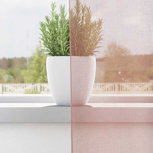 vidaXL 2 db rózsaszín fátyolfüggönyök rojtokkal 140x245 cm