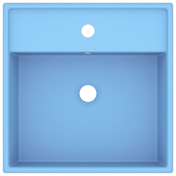 vidaXL n&eacute;gysz&ouml;g alak&uacute; matt vil&aacute;gosk&eacute;k ker&aacute;mia mosd&oacute;kagyl&oacute; t&uacute;lfoly&oacute;val 41 x 41 cm