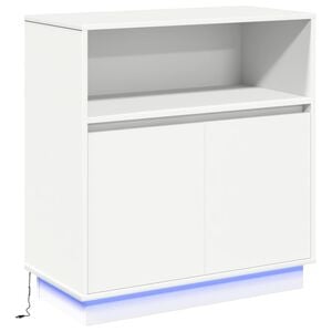 vidaXL LED t&aacute;lal&oacute; LED -es l&aacute;mp&aacute;kkal Feh&eacute;r 71 x 34,5 x 75 cm Faanyag