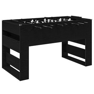 vidaXL Foci Asztal Fekete T&ouml;lgy 146,5 x 74 x 85 cm Szerelt Fa