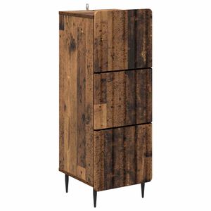 vidaXL Fi&oacute;kos szekr&eacute;ny Antik Fa 33 x 34,5 x 92 cm Szerelt Fa