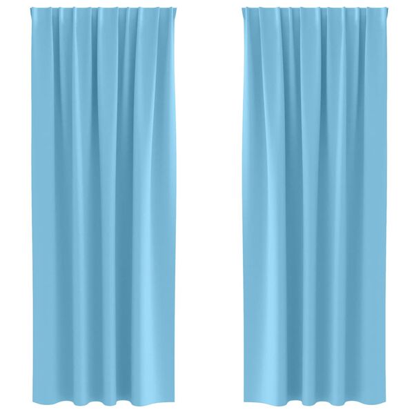 vidaXL Fekete F&uuml;gg&ouml;ny Gyűrűkkel 2 pcs Vil&aacute;gosk&eacute;k 225 x 140 cm