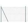 vidaXL L&aacute;ncos ker&iacute;t&eacute;s betonalappal 25 x 1,6 m PVC-bevonatos ac&eacute;l Z&ouml;ld