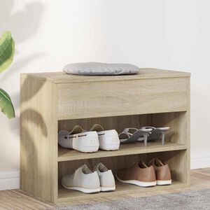 vidaXL sonoma t&ouml;lgy sz&iacute;nű szerelt fa cipőt&aacute;rol&oacute; pad 60 x 30 x 45 cm