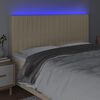 vidaXL kr&eacute;msz&iacute;nű sz&ouml;vet LED-es fejt&aacute;mla 200x5x118/128 cm