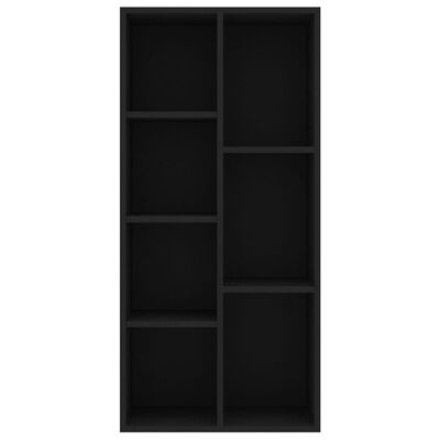 vidaXL fekete forgácslap könyvszekrény 50 x 25 x 106 cm