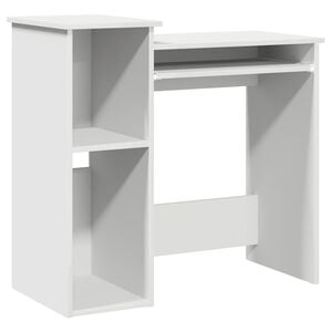 vidaXL feh&eacute;r forg&aacute;cslap &iacute;r&oacute;asztal polcokkal 84x40x78 cm
