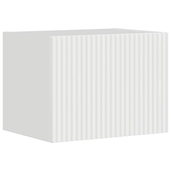 vidaXL TV Fali Szekr&eacute;ny F&eacute;nyes Feh&eacute;r 60 x 31 x 29.5 cm Faanyag