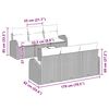 vidaXL Kerti Kanapé Szett tárolóval párnával 7 pcs Szürke polirattan