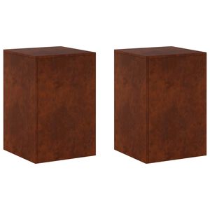 vidaXL N&ouml;v&eacute;ny&aacute;llv&aacute;ny 2 pcs Rozsd&aacute;s 40 x 40 x 60 cm Időj&aacute;r&aacute;s&aacute;ll&oacute; Ac&eacute;l