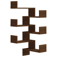 vidaXL 2 db barna tölgyszínű szerelt fa fali sarokpolc 40 x 40 x 50 cm