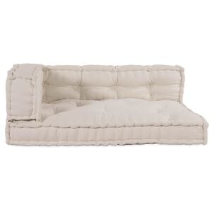 vidaXL Pallet Sofa P&aacute;rna 3 pcs Kr&eacute;msz&iacute;nű 120 x 80 x 34 cm Sz&ouml;vet