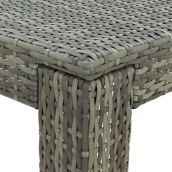 vidaXL szürke polyrattan kerti bárasztal 60,5 x 60,5 x 110,5 cm
