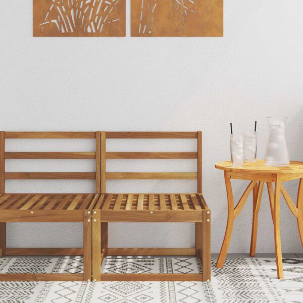 vidaXL K&uuml;lt&eacute;ri k&ouml;z&eacute;pső kanap&eacute; T&ouml;m&ouml;r Ak&aacute;cfa Term&eacute;szetes 59 x 63 x 73 cm