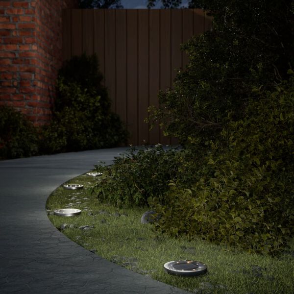 vidaXL 12 db meleg feh&eacute;r napelemes k&uuml;lt&eacute;ri talajl&aacute;mpa t&uuml;sk&eacute;vel