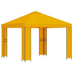 vidaXL Pavilon 3 x 3 m S&aacute;rga Poli&eacute;szter &eacute;s ac&eacute;l 190