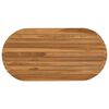 vidaXL Asztallap 90 x 45 x 3,5 cm Ov&aacute;lis T&ouml;m&ouml;r Teakfa Term&eacute;szetes