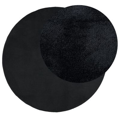 vidaXL OVIEDO fekete rövid szálú szőnyeg Ø 80 cm