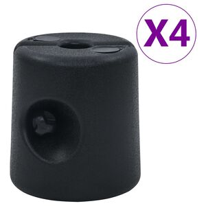 vidaXL 4 db fekete polietil&eacute;n pavilonnehez&eacute;k