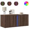 vidaXL barna t&ouml;lgysz&iacute;nű fali TV-szekr&eacute;ny LED-del 80x31x35 cm