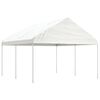 vidaXL feh&eacute;r polietil&eacute;n pavilon tetővel 4,46 x 4,08 x 3,22 m