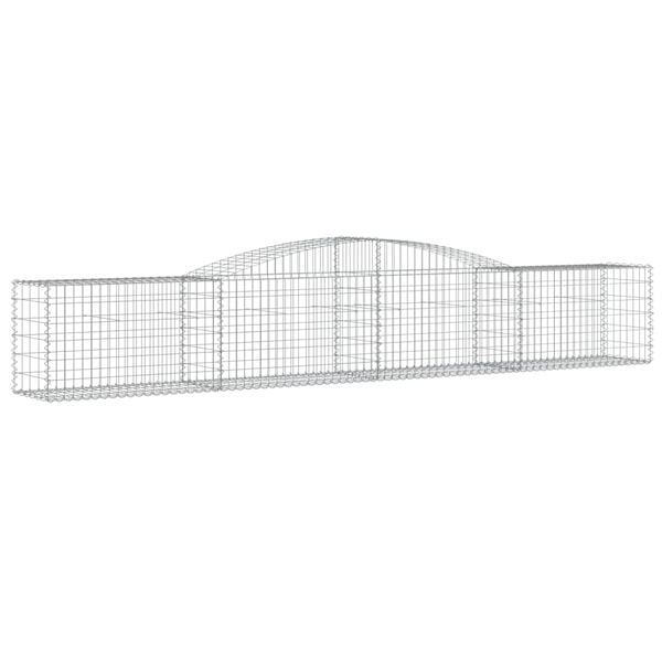 vidaXL &iacute;ves horganyzott vas gabion kos&aacute;r 400x50x60/80 cm