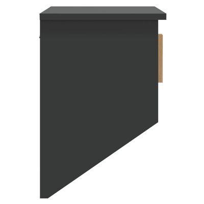 vidaXL fekete szerelt fa fali gardrób akasztókkal 80 x 24 x 35,5 cm