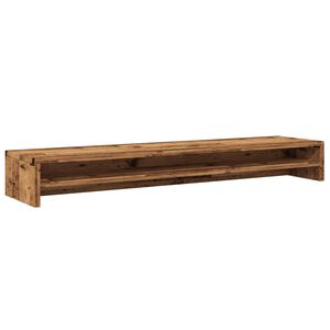 vidaXL antik fa sz&iacute;nű szerelt fa monitor&aacute;llv&aacute;ny 100 x 24 x 13 cm