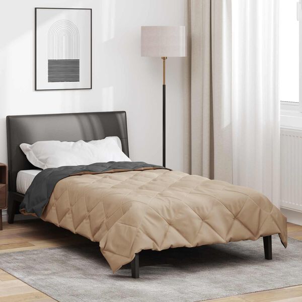 vidaXL Ny&aacute;ri Takarm&aacute;ny Antracit &eacute;s Taupe 200 x 155 cm Mikrosz&aacute;l
