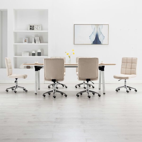 vidaXL 6 db kr&eacute;msz&iacute;nű sz&ouml;vet &eacute;tkezősz&eacute;k