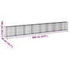 vidaXL horganyzott vas gabion kos&aacute;r fed&eacute;llel 800 x 50 x 100 cm