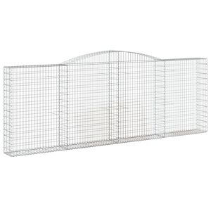 vidaXL &iacute;ves horganyzott vas gabion kos&aacute;r 400x30x140/160 cm