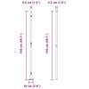 vidaXL Kerítésoszlop Egyéb 26 pcs Szürke 3,2 x 3,2 x 78,5 cm Acél