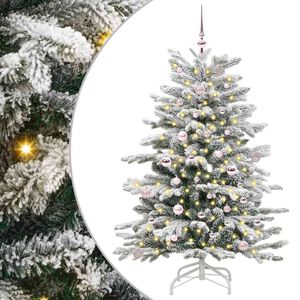 vidaXL Műanyag Hajtogat&oacute;s Kar&aacute;csonyfa Feh&eacute;r 150 cm PE &eacute;s PVC