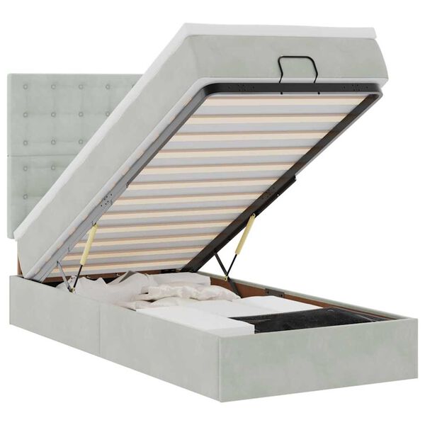 vidaXL Ottom&aacute;n &aacute;gykeret matracokkal vil&aacute;gossz&uuml;rke 80x200cm b&aacute;rsony