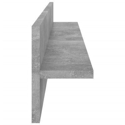 vidaXL 2 db betonszürke forgácslap fali polc 80 x 11,5 x 18 cm