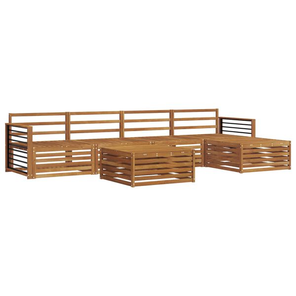 vidaXL K&uuml;lt&eacute;ri kanap&eacute; szett 6 pcs Term&eacute;szetes