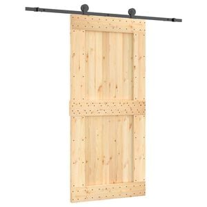 vidaXL Cs&uacute;sz&oacute; ajt&oacute; 95 x 210 cm Szil&aacute;rd Fenyőfa (Nem Kezelt)