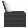 vidaXL fekete polyrattan dönthető kerti szék párnával