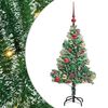 vidaXL Mű kar&aacute;csonyi fa h&oacute;val bor&iacute;tva LED f&eacute;nyekkel 150 LED-del 120 cm