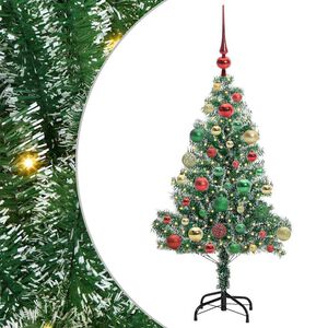 vidaXL Mű kar&aacute;csonyi fa h&oacute;val bor&iacute;tva LED f&eacute;nyekkel 150 LED-del 120 cm