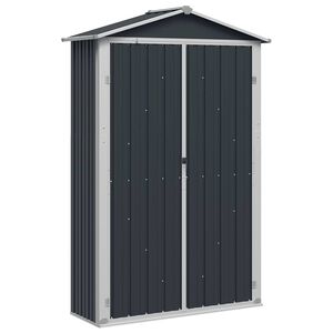 vidaXL antracitsz&uuml;rke horganyzott ac&eacute;l kerti f&eacute;szer 116x45x175 cm