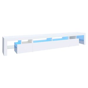 vidaXL feh&eacute;r TV-szekr&eacute;ny LED-l&aacute;mp&aacute;kkal 260x36,5x40 cm