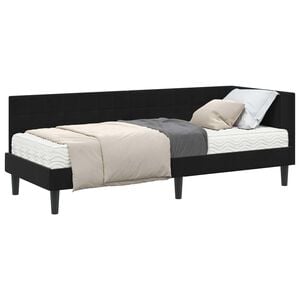 vidaXL Sarok &Aacute;gykeret Matraccal 2 db Fekete 80 x 200 cm B&aacute;rsony