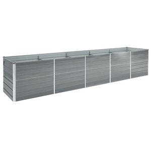 vidaXL sz&uuml;rke horganyzott ac&eacute;l kerti magas&aacute;gy&aacute;s 400 x 80 x 77 cm