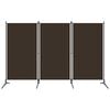 vidaXL barna 3 paneles parav&aacute;n 260 x 180 cm