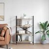 vidaXL K&ouml;nyvespolc Sonoma t&ouml;lgy 75 x 30 x 123,5 cm Faanyag