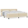 vidaXL Boxspring &aacute;gy matraccal matracmal Kr&eacute;m 200 x 200 cm sz&ouml;vet
